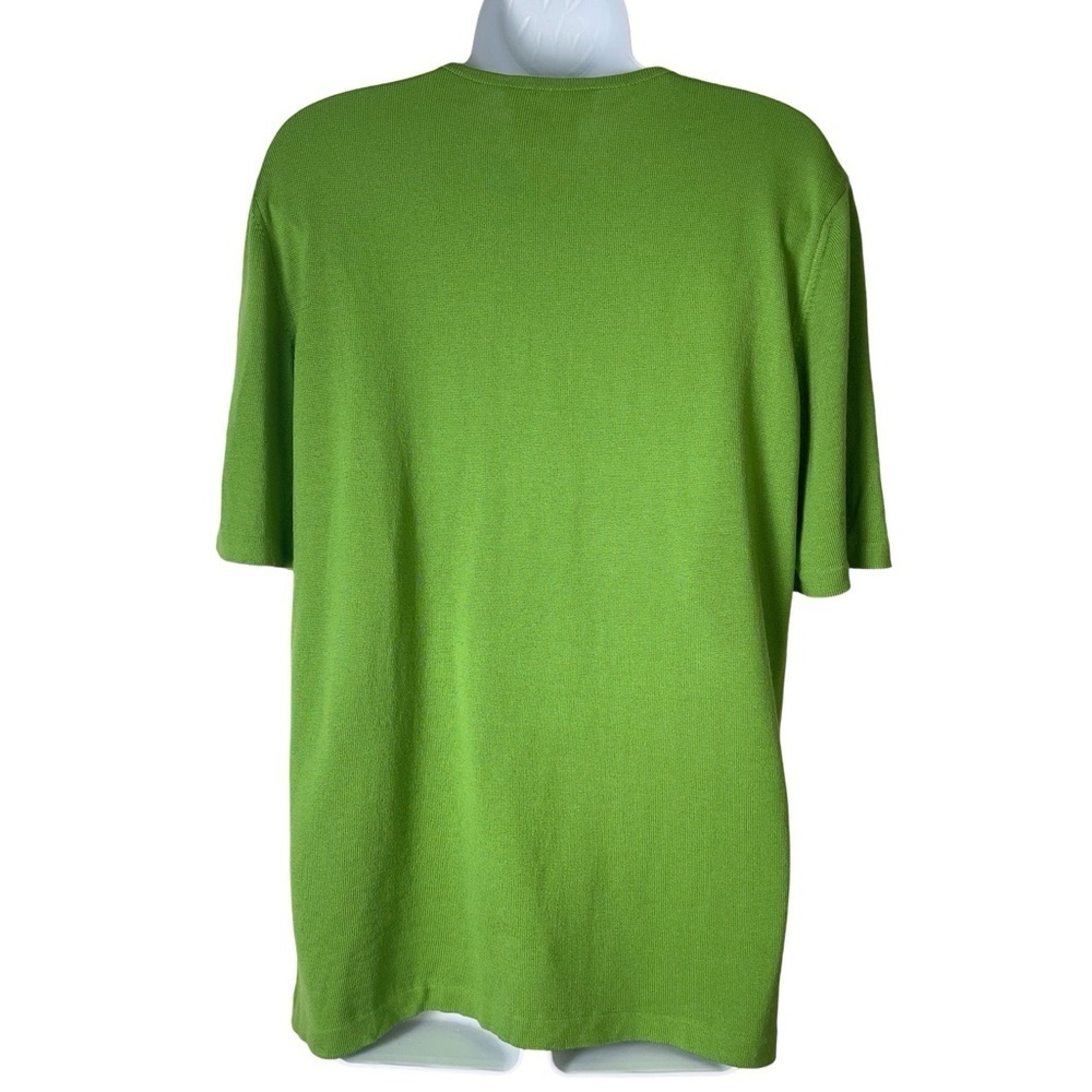 Escada Margaretha Ley Green Grass Merino Wool Crew Neck Top - Vintage - Picture 6 of 10